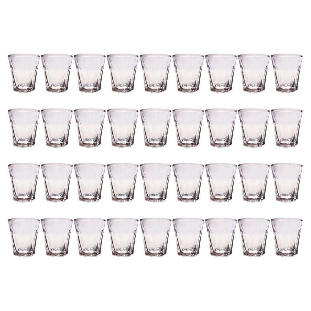 Jogo 36 Copos Shot Vidro Tequila Cachaça Vodka Dose 45ml Bar