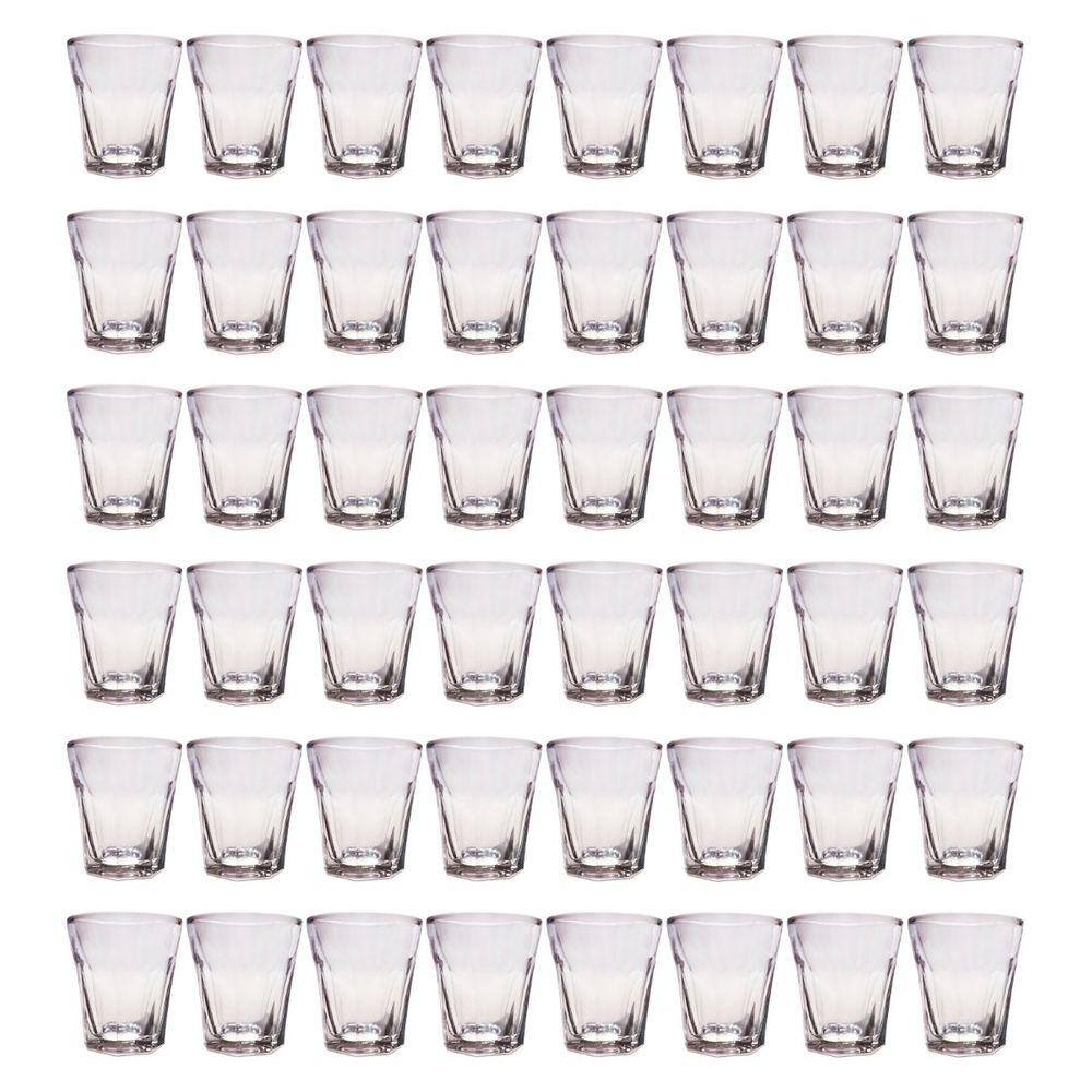 Jogo 48 Copos Shot Vidro Tequila Cachaça Vodka Dose 45ml Bar