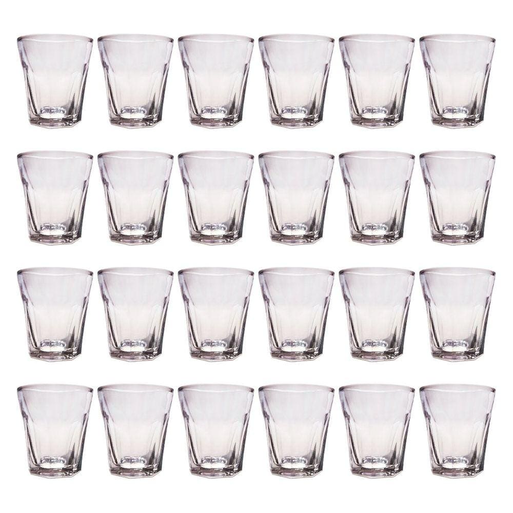 Jogo 24 Copos Shot Vidro Tequila Cachaça Vodka Dose 45ml Bar