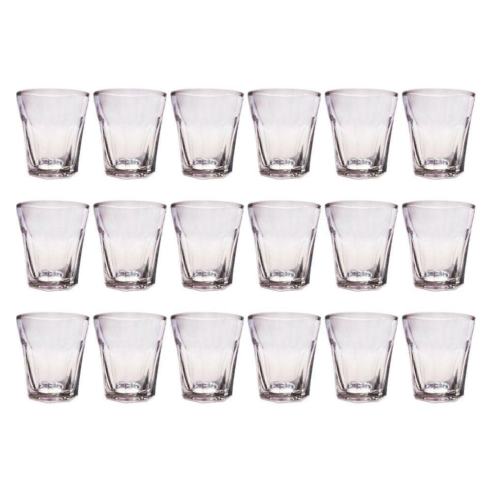 Jogo 18 Copos Shot Vidro Tequila Cachaça Vodka Dose 45ml Bar