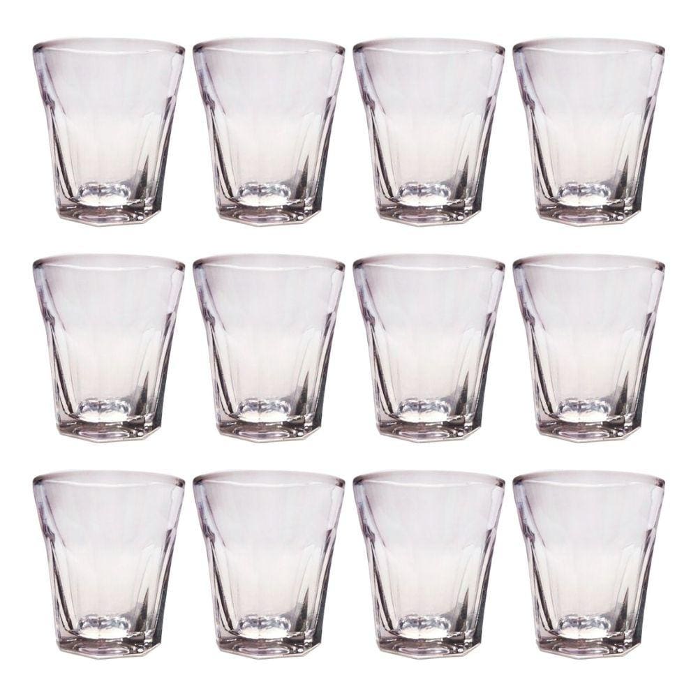Kit 12 Peças Copo Shot Vidro Tequila Cachaça Bar 45ml Dose
