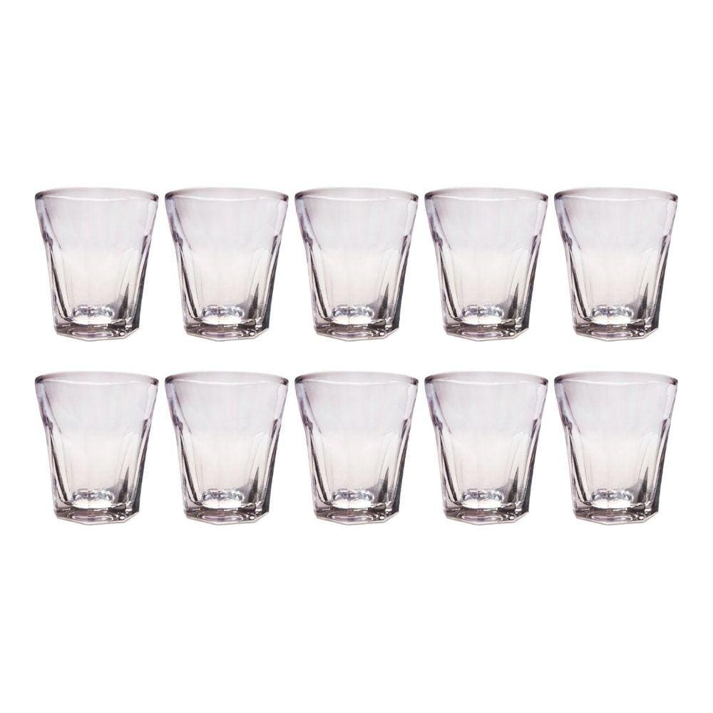 Kit 10 Peças Copo Shot Vidro Tequila Cachaça Bar 45ml Dose