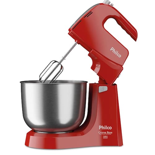 imagem-Batedeira Philco Crome Base Inox Turbo Duo Mixer 4L 550W - 110V