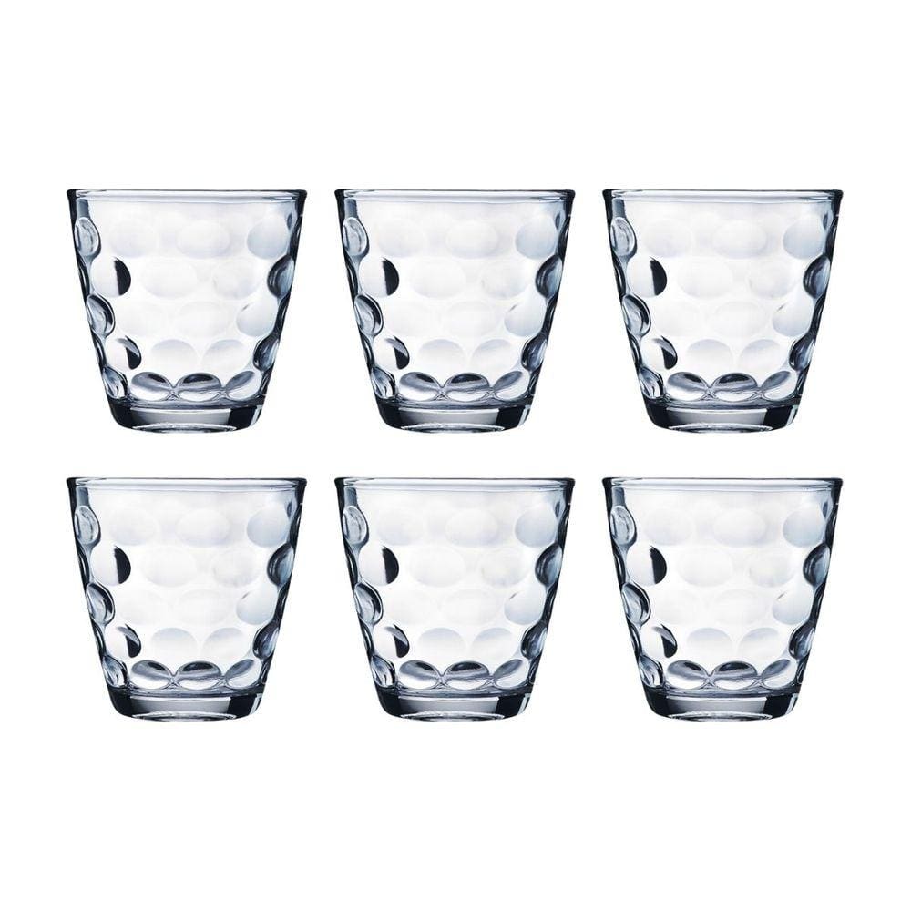 Jogo Copos Vidro Redondo Bangkok 6 Peças Transparente 250ML