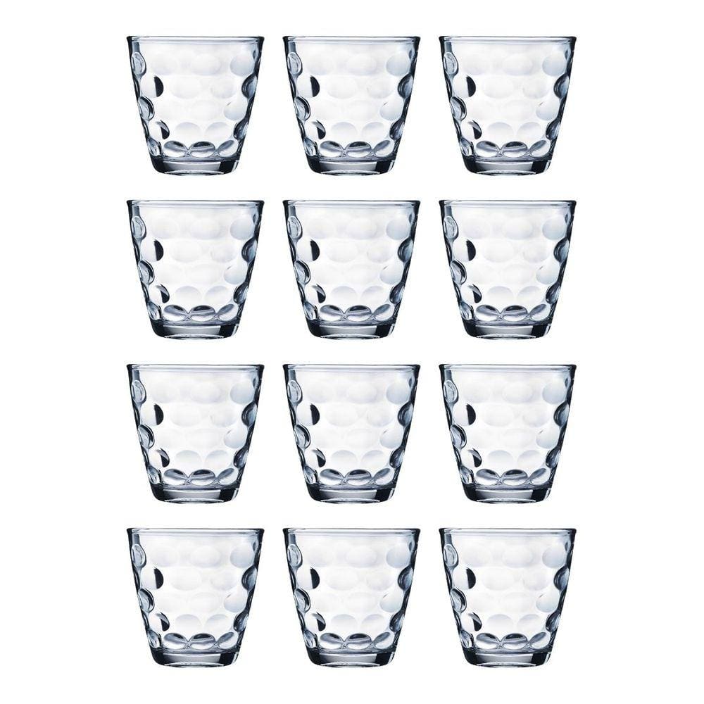 Jogo Copos Vidro Redondo Bangkok 12 Peças Transparente 250ML