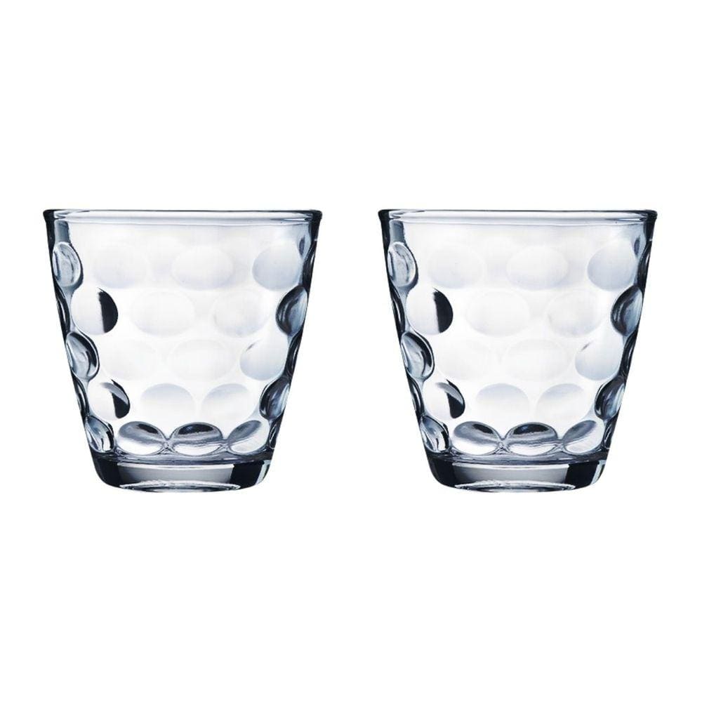 Jogo Copos Vidro Redondo Bangkok 2 Peças Transparente 250ML
