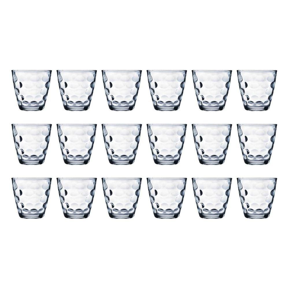 Jogo Copos Vidro Redondo Bangkok 18 Peças Transparente 250ML