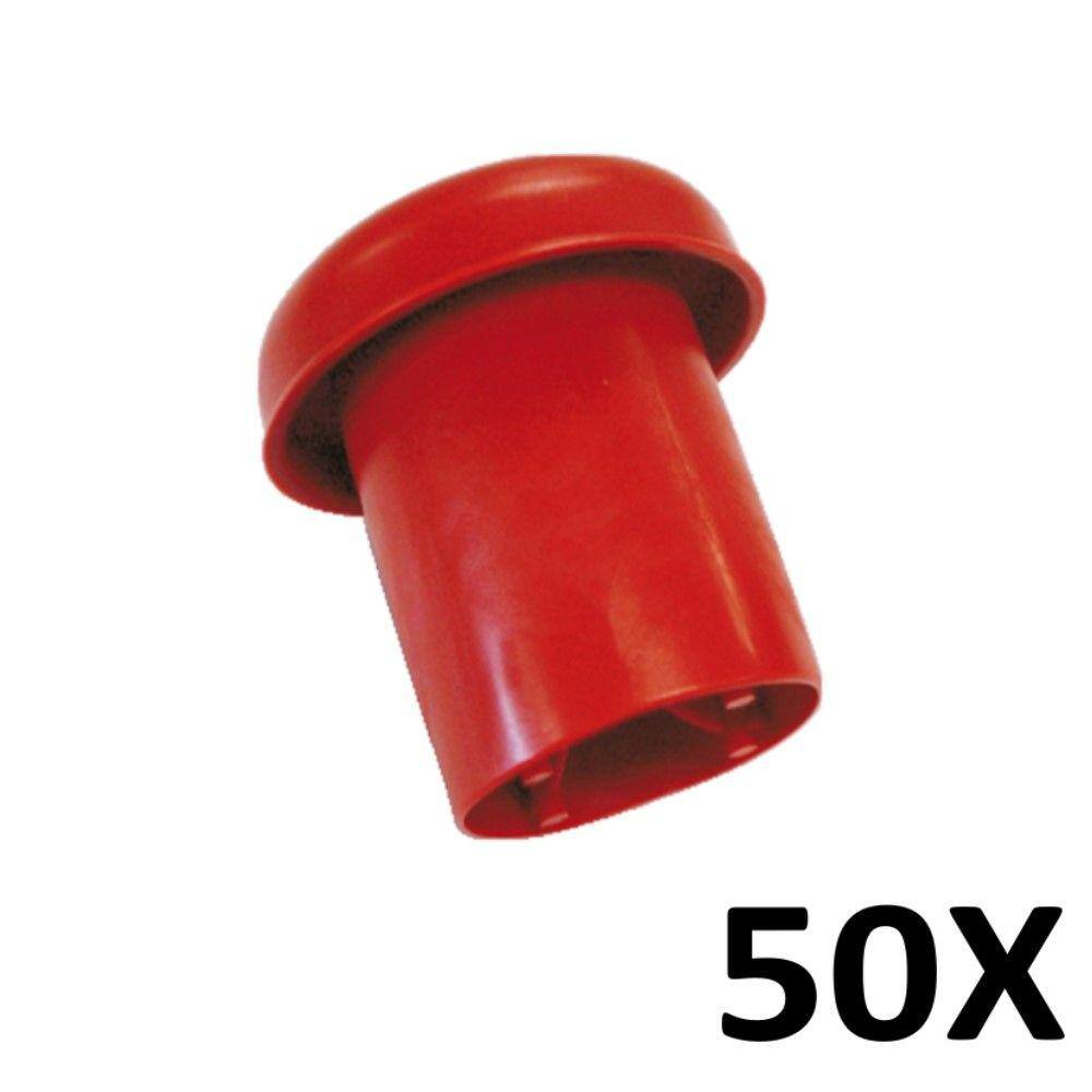 Kit 50 Protetor Vergalhões Sinalizador EPI Segurança 4 a 6mm