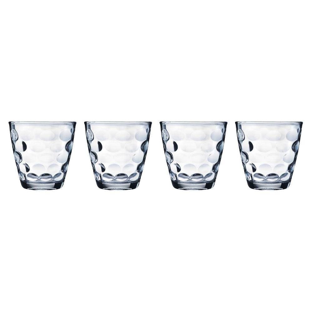 Jogo Copos Vidro Redondo Bangkok 4 Peças Transparente 250ML