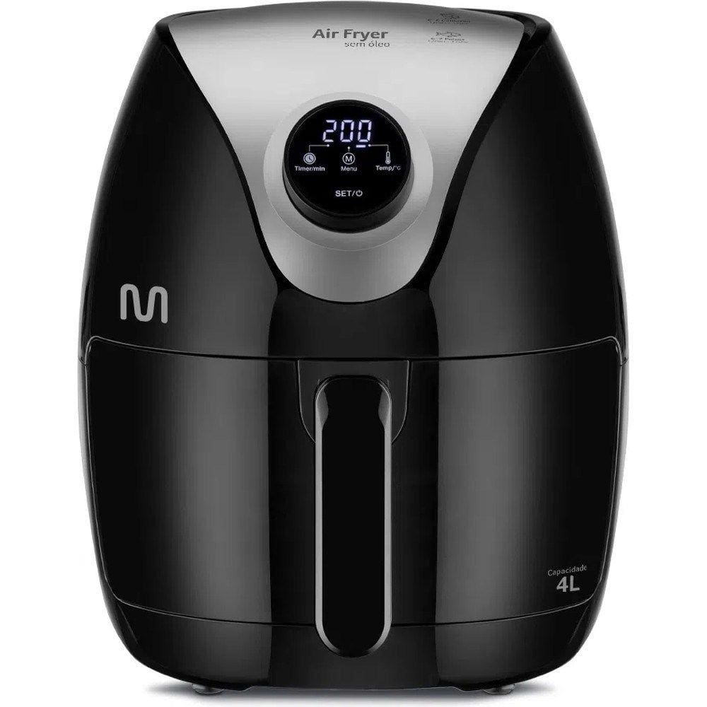 Air Fryer 4L 127V 1500W Preta com Seletor Digital CE168 Multilaser
