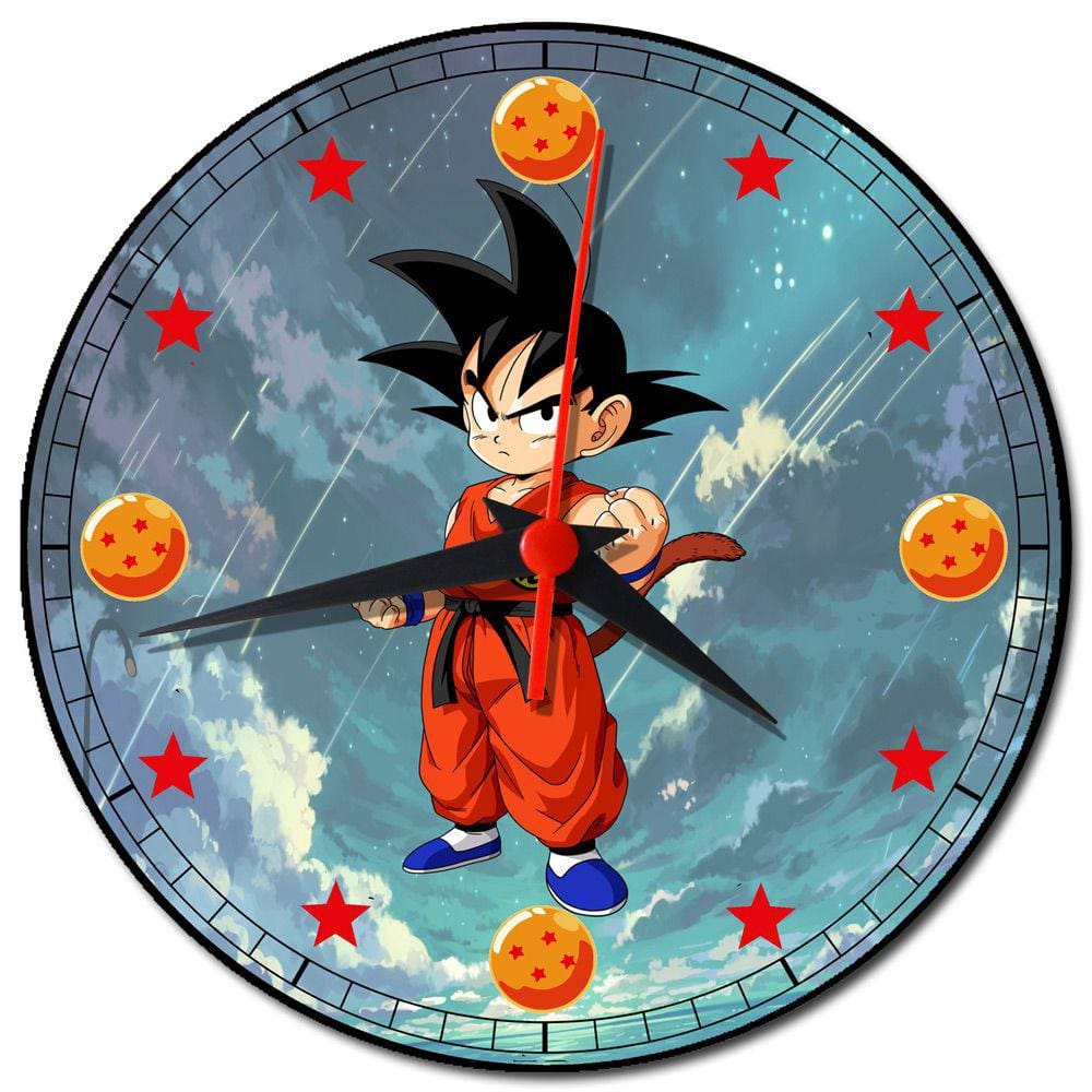 Relógio de Parede Decoração Dragon Ball Z - Relógio Goku