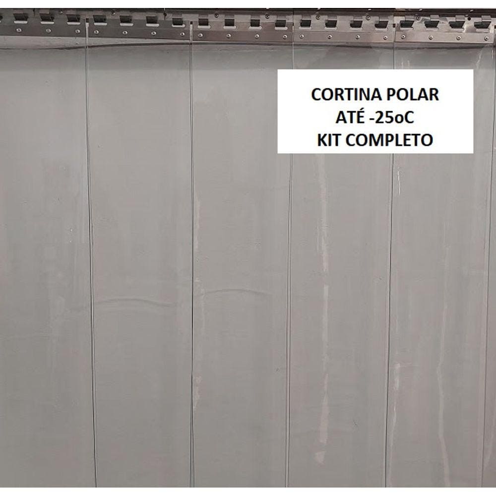 Cortina de PVC Industrial para Câmara Fria Amb. Refrigerados  1,00x2,10m