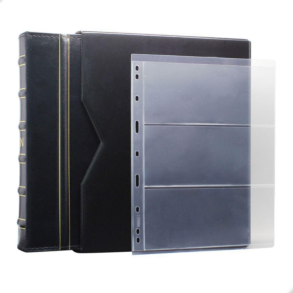 Álbum de Luxo Preto 50 Folhas para 150 Cédulas 3BZN P