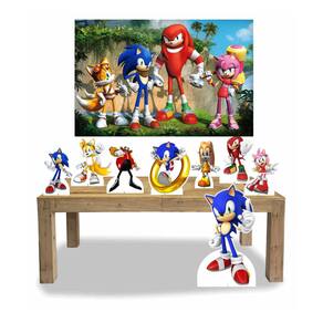 Painel Decorativo Sonic em EVA - 51cm x 34cm - Extra Festas