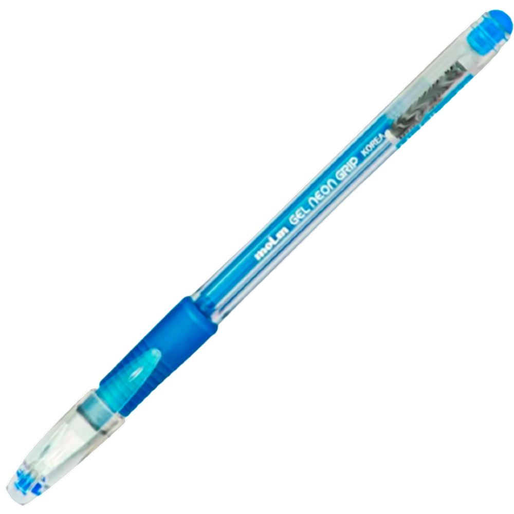 Caneta Gel Grip Neon Azul ponta fina 0.7 mmMarca Molin