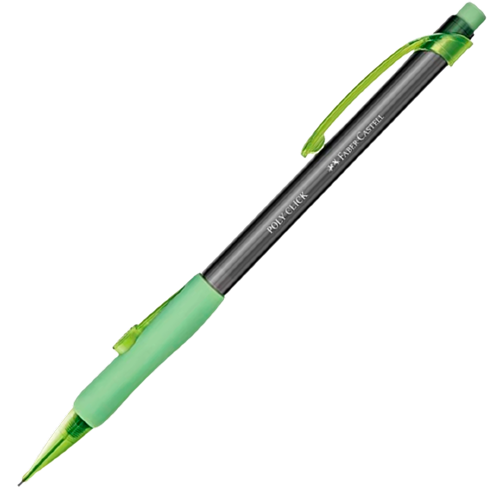 Lapiseria Poly Click Faber Castell 0.5mm cor Verde e cinza