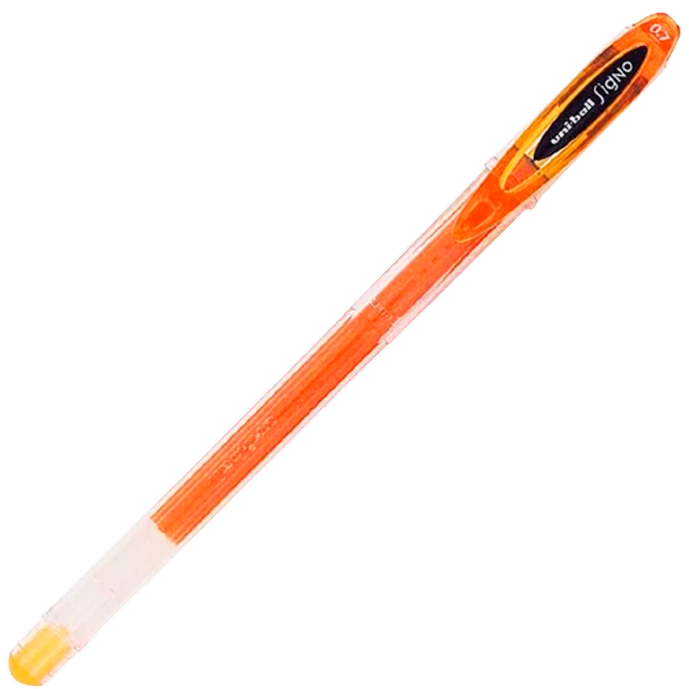 Caneta Gel Uni-ball Signo Neo ponta fina 0.7mm Cor Laranja