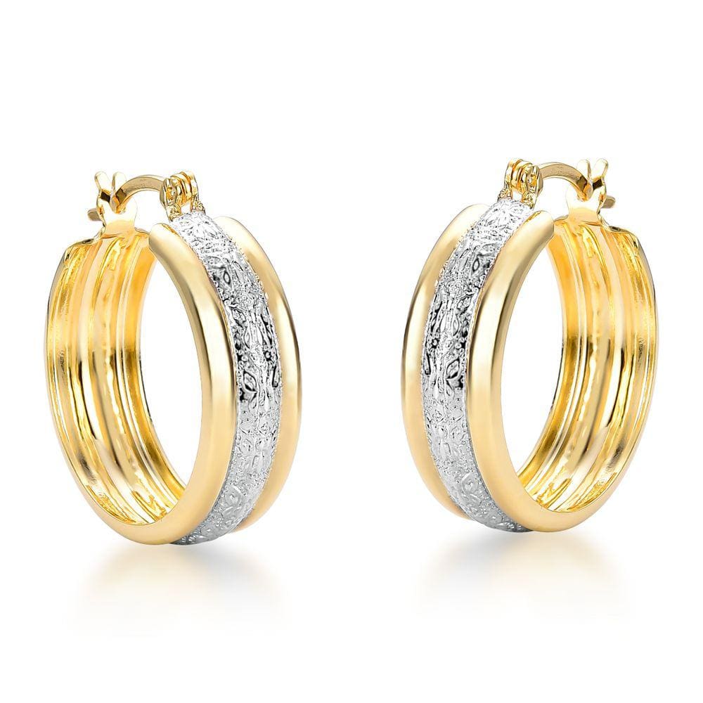 Brinco de Argola Folheado a Ouro 18k Hipoalérgico + Garantia