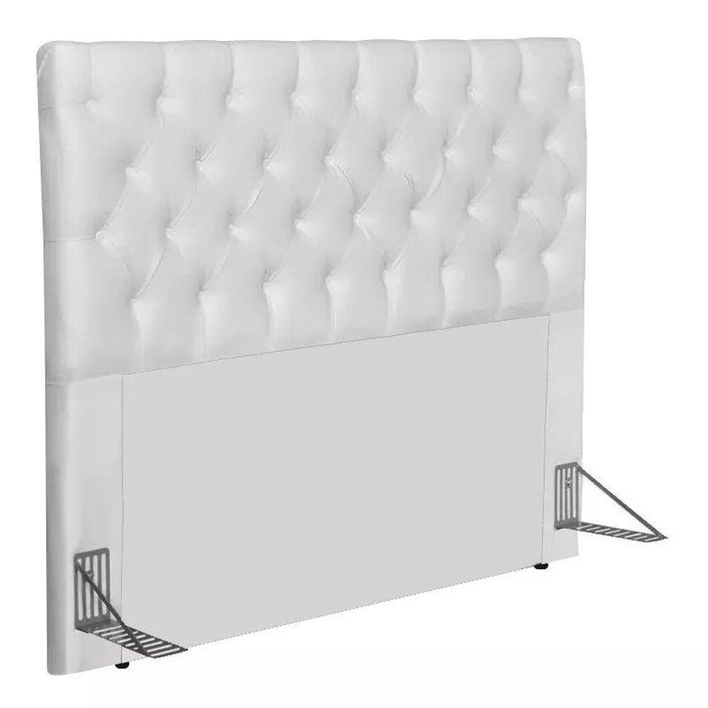 Cabeceira EBox Paris King 1,95m Em Corino Branco