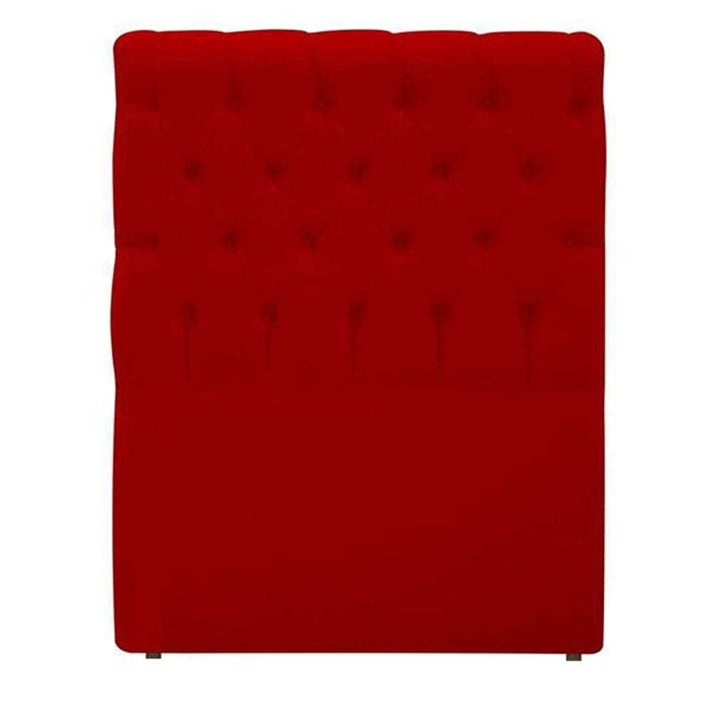 Cabeceira EBox Paris Solteiro 90cm Em Suede Vermelho