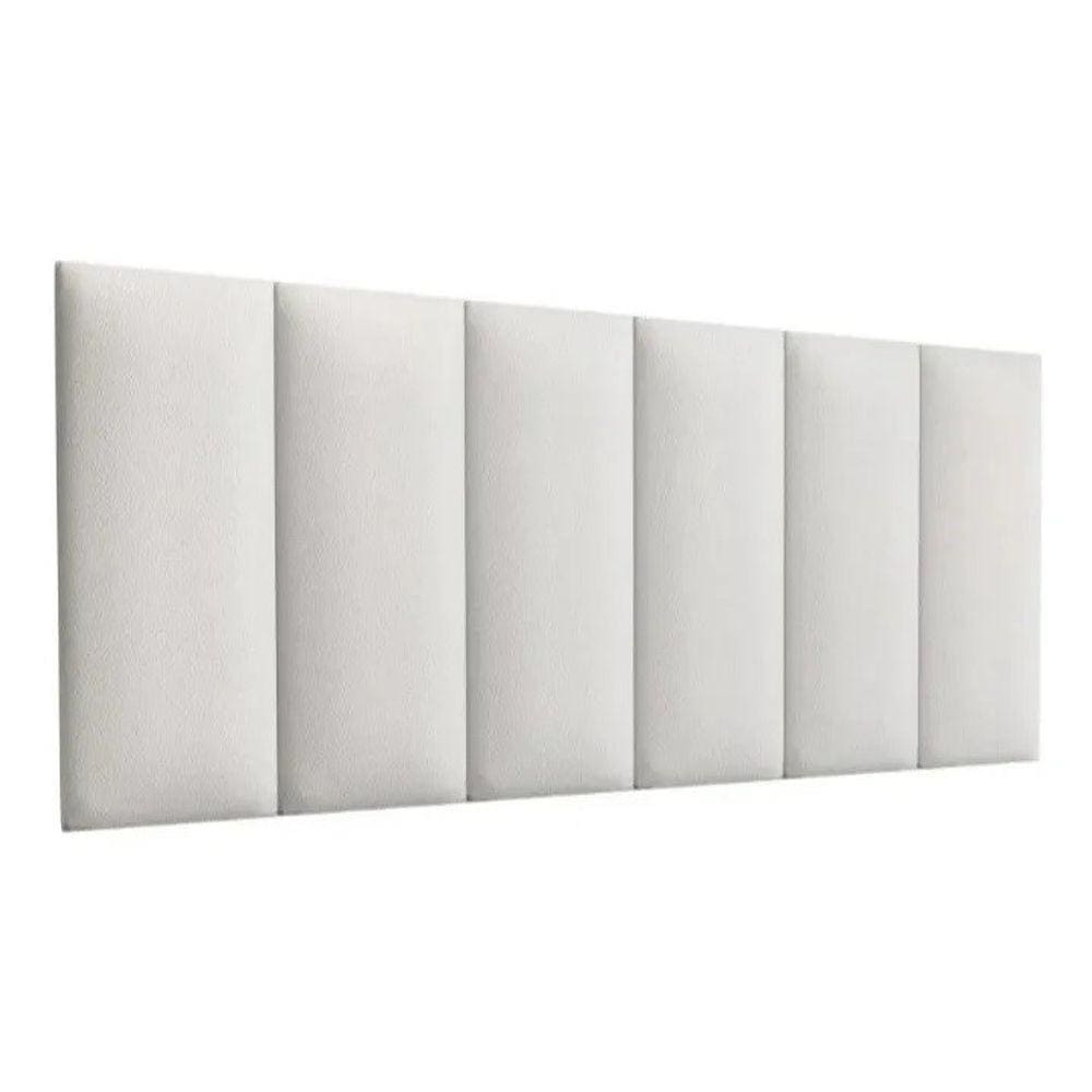 Cabeceira Modular EBox Solteiro 60x100 Em Corino Branco