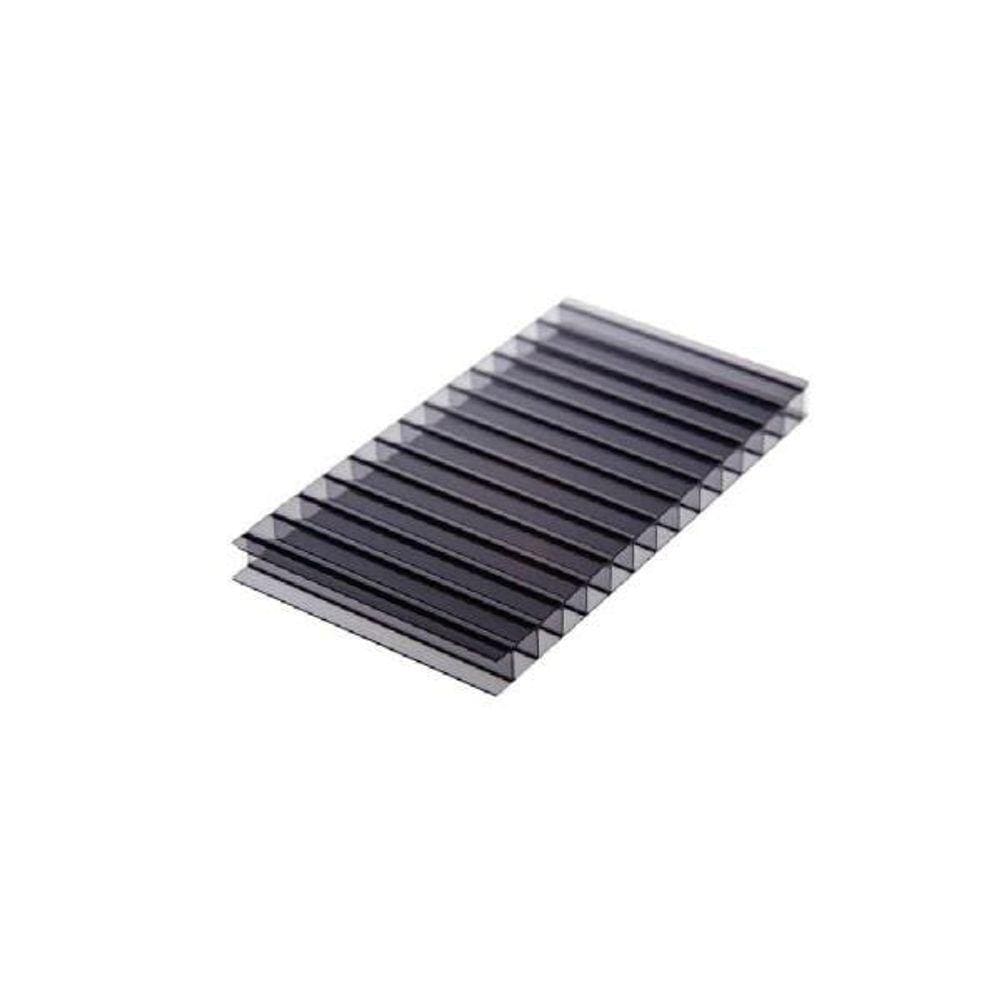 Chapa de Policarbonato Alveolar Fume 10mm - 2,10m x 6,00m