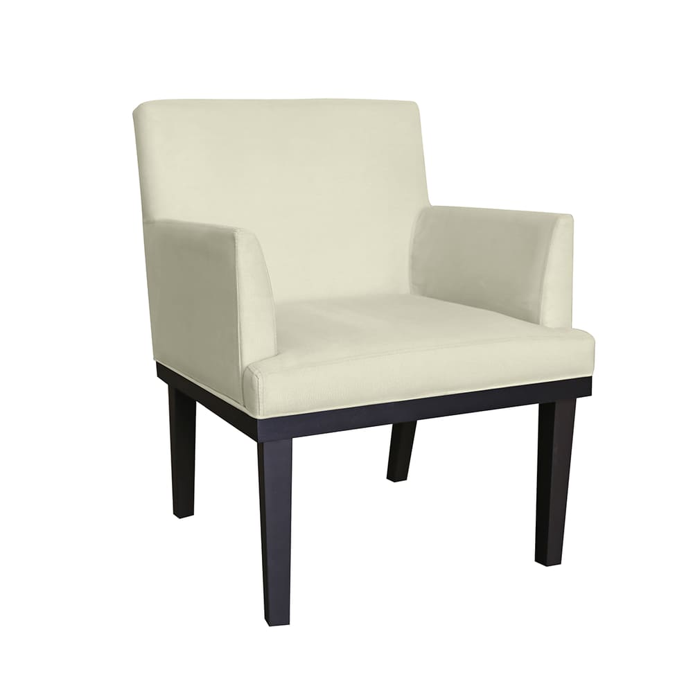 Poltrona Decorativa Para Sala E escritório Vitória Corano Bege - LM DECOR
