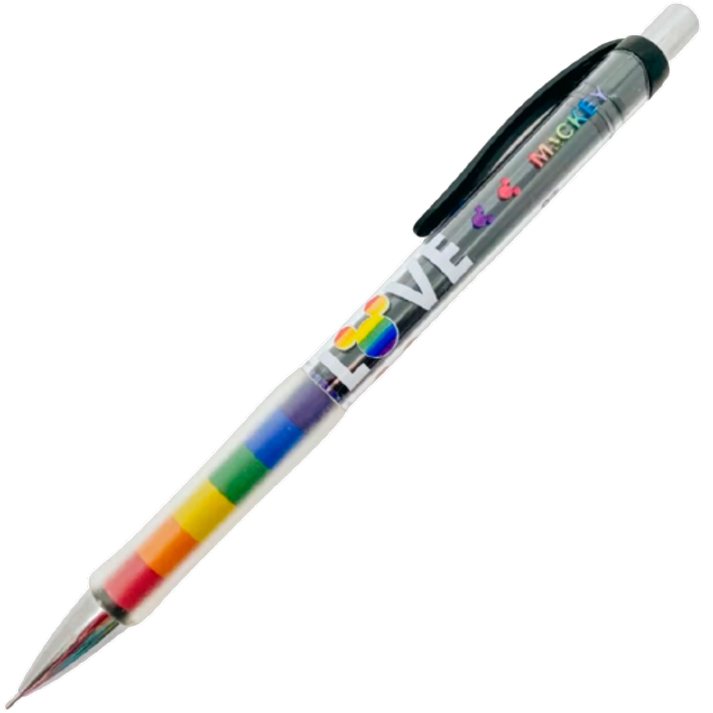 Lapiseira 0.7mm Disney Mickey Rainbow Love Preta Molin
