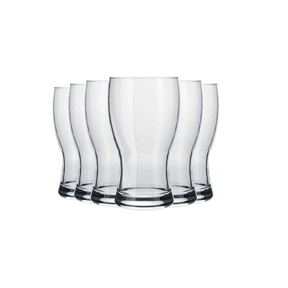 Conjunto de Copo Frevo 220ml Cozinha Cerveja 6 Peças em Vidro Nadir