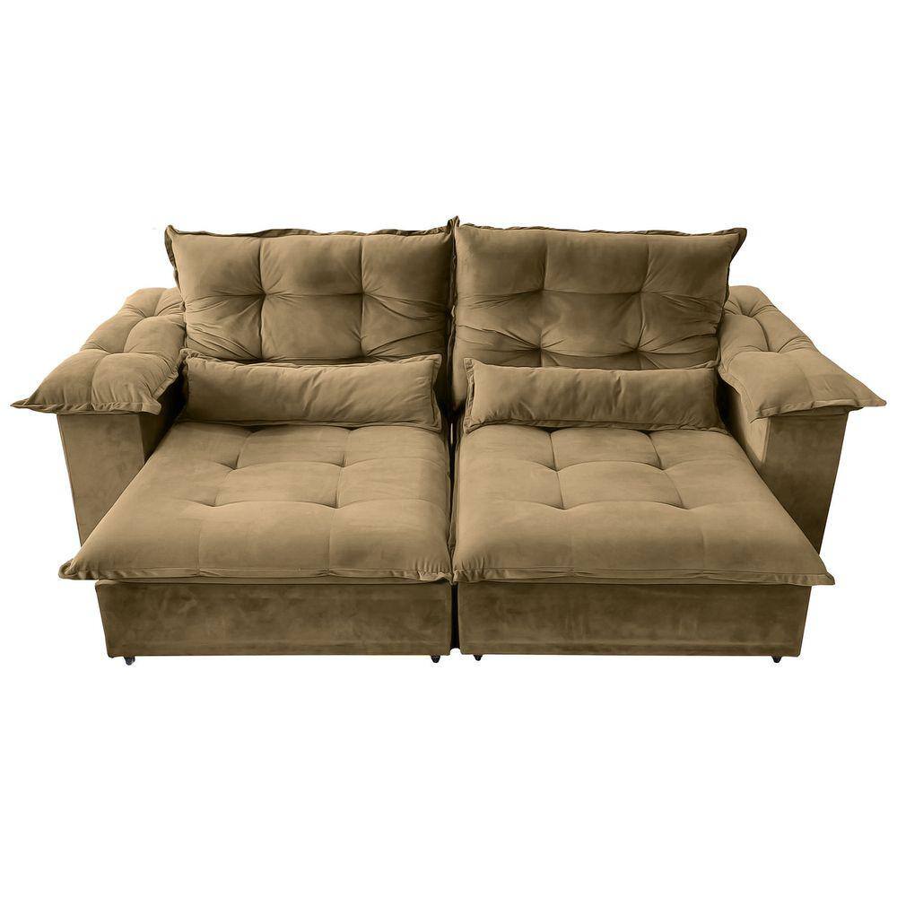 Sofa retratil reclinavel com molas ensacadas e espuma d33 Extra