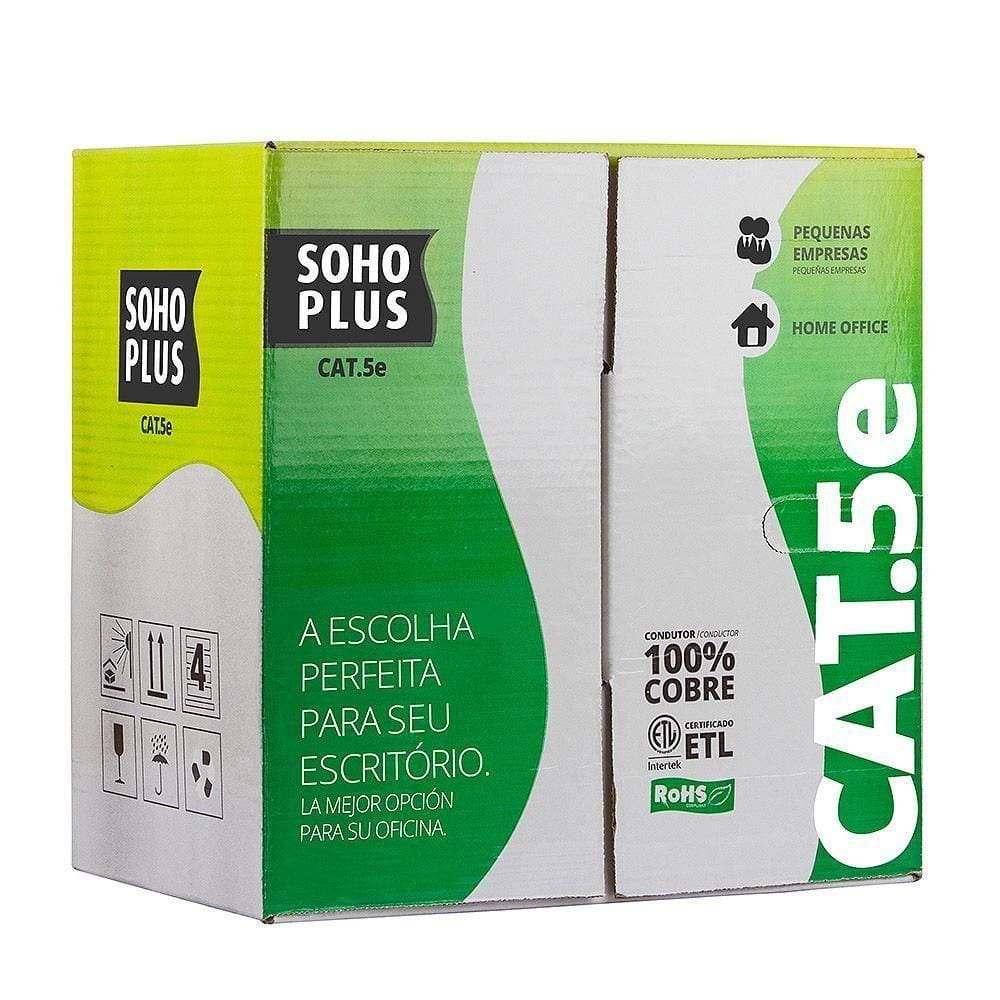 Cabo De Rede Furukawa Sohoplus Cat5 Branco 24Awg 305 Metros Cmx