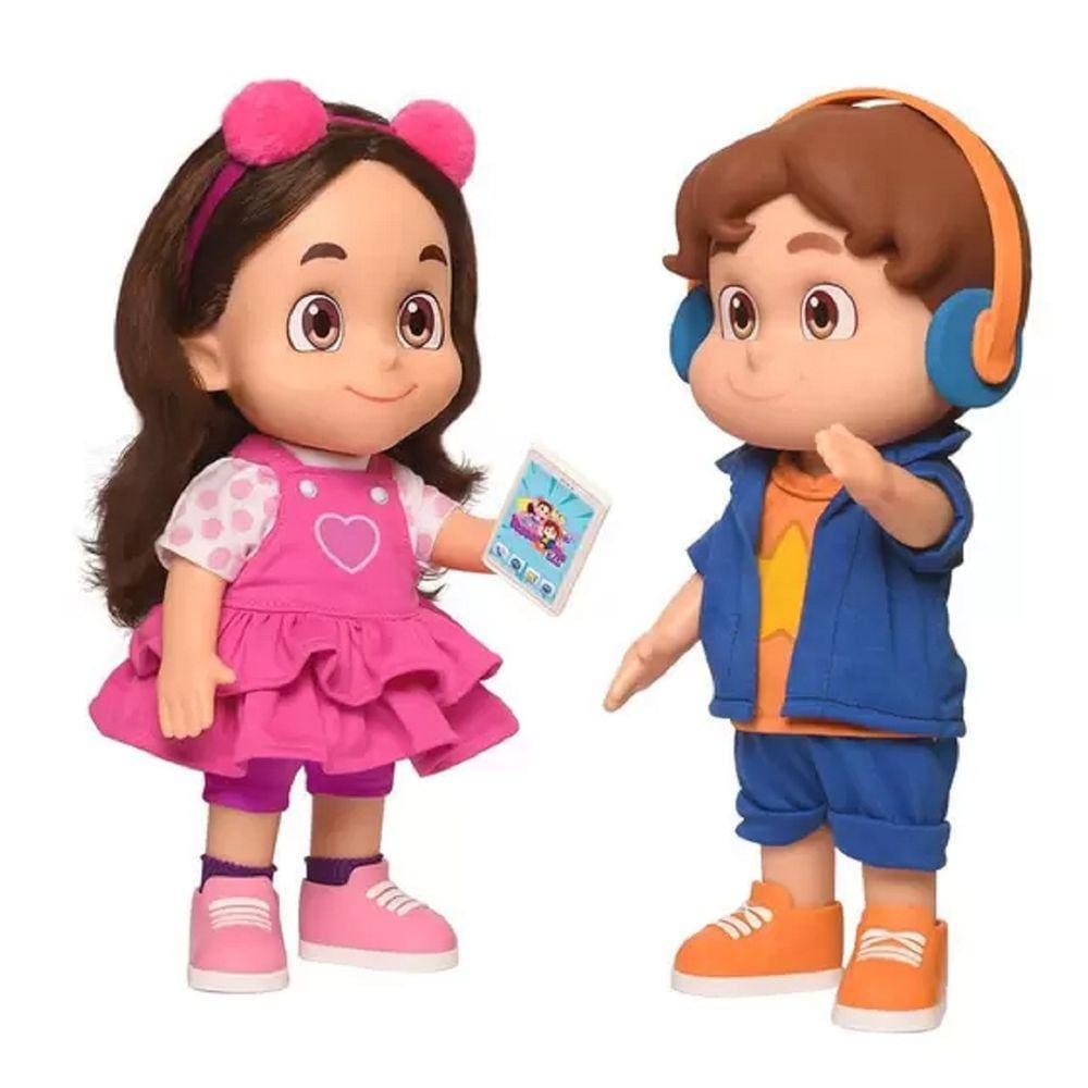 Kit Boneca Maria Clara E Boneco Jp Com Som Fala Frases