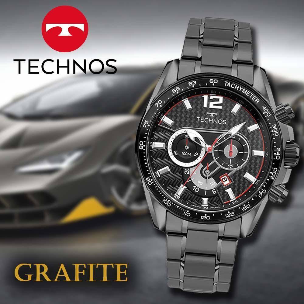 Relogio Technos Masculino Ts Carbon Grafite | Extra