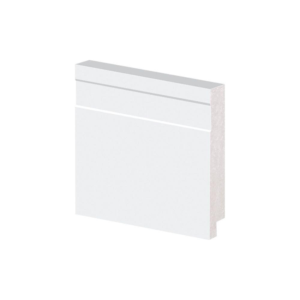 Rodapé De Poliestireno Arquitech 51007 Frisado 7Cm 2,40M Branco