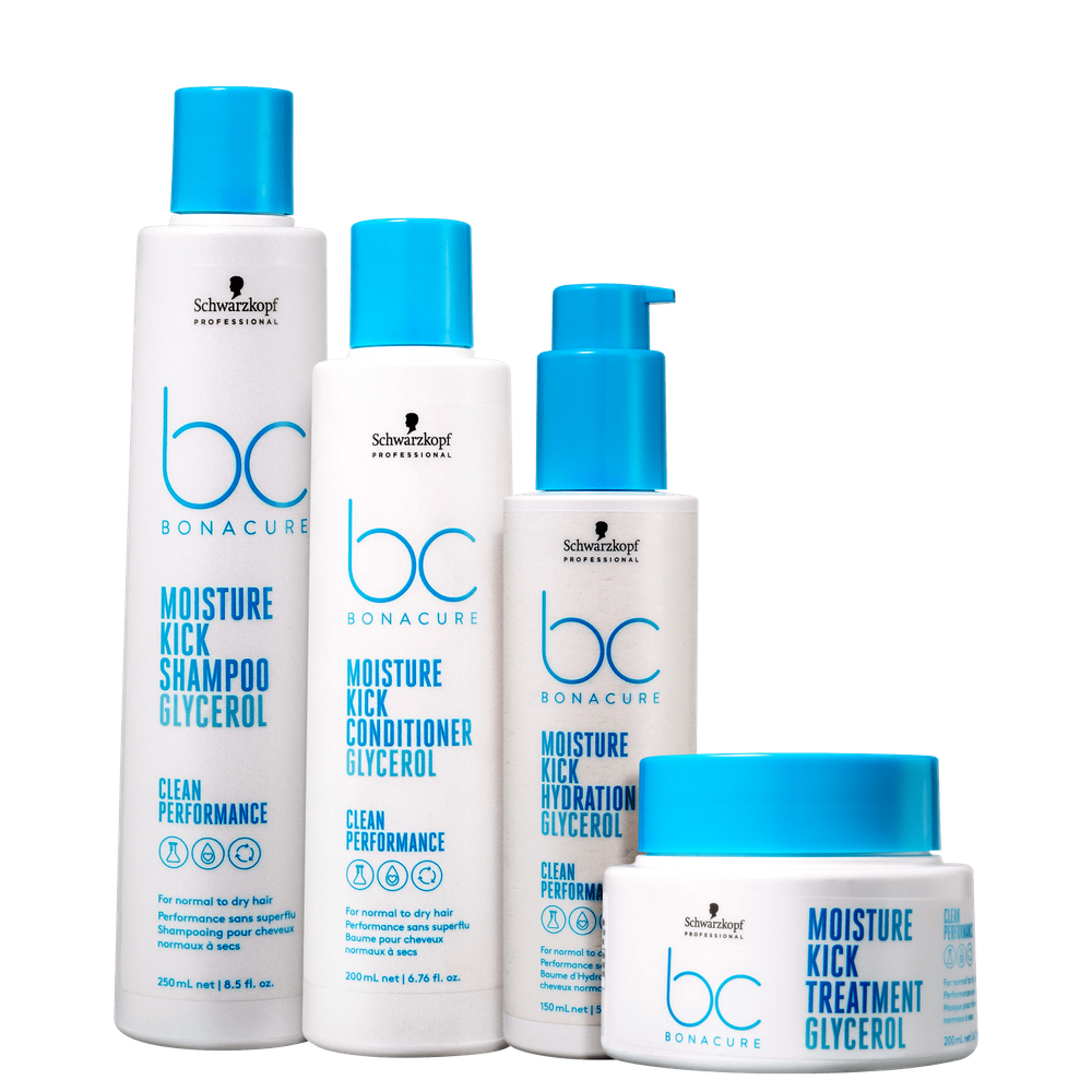 Kit Schwarzkopf Professional BC Bonacure Clean Performance Moisture Kick Hydration Balm (4 Produtos)