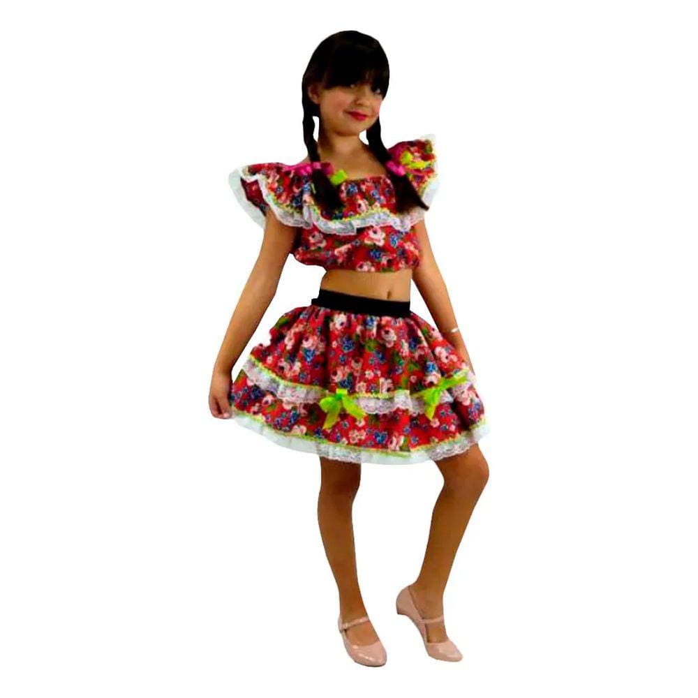 Blusa e saia fashion para festa junina