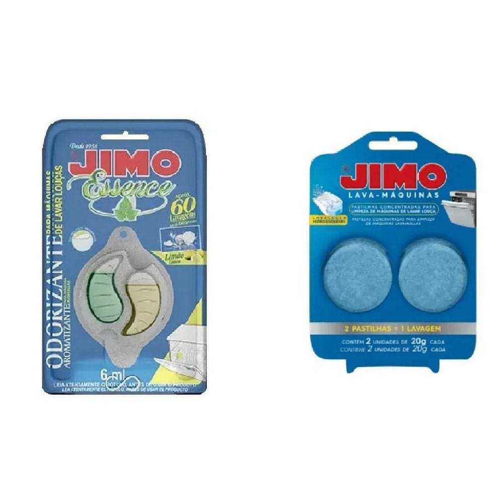 Kit Lava Louças Odorizador Essence + Limpa Máquina Jimo
