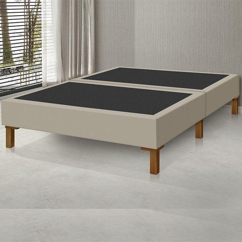 Box Base De Cama Biazi Casal 140 Cm Areia Areia