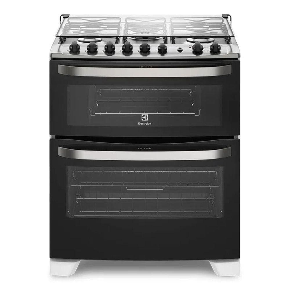 Fogao electrolux 56dba 4 bocas com duplo forno e tripla chama ...