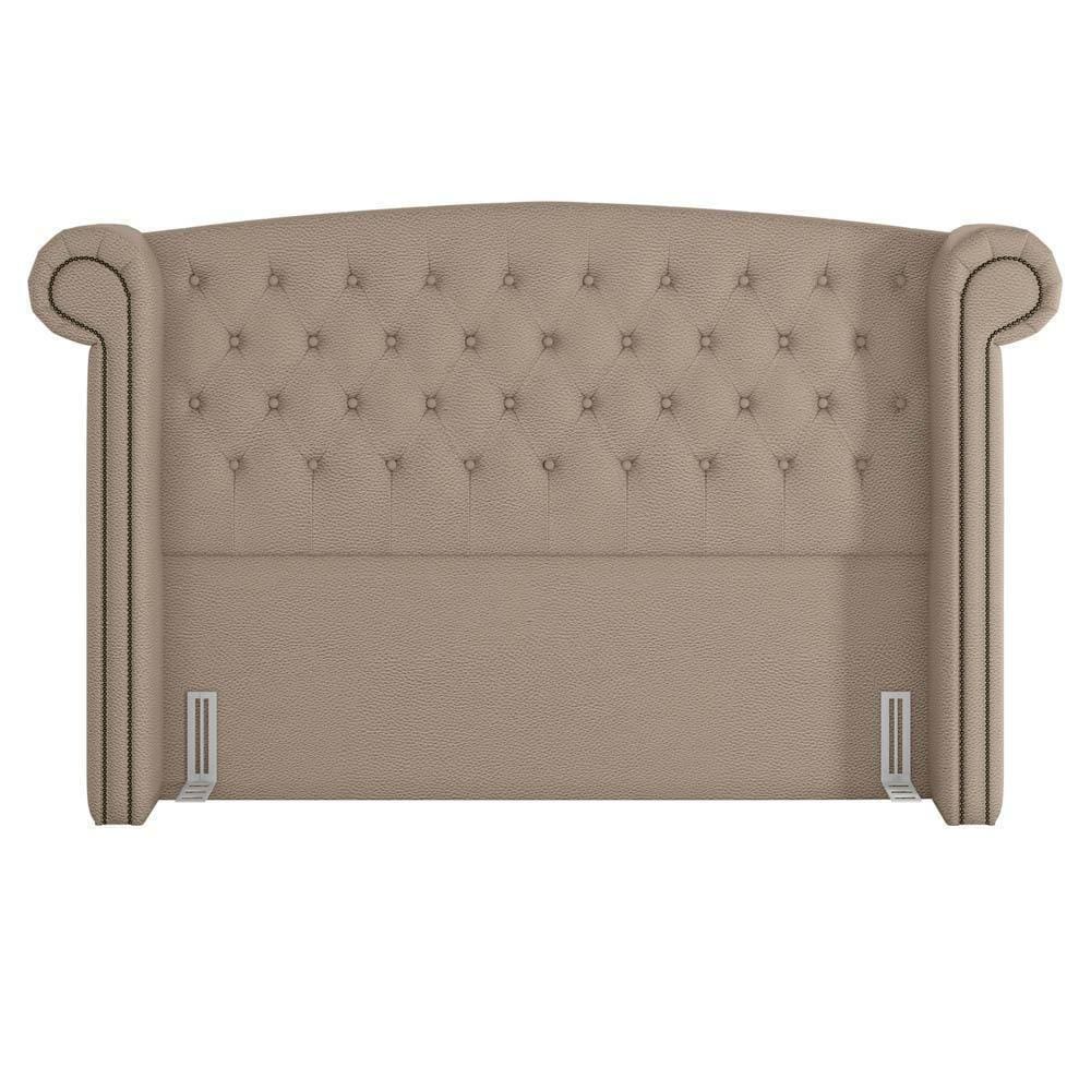 Cabeceira Cama Box Casal Queen 160Cm Provença P02 Linho Bege