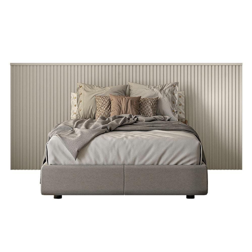 Cabeceira De Madeira 241Cm Palmeira Off White