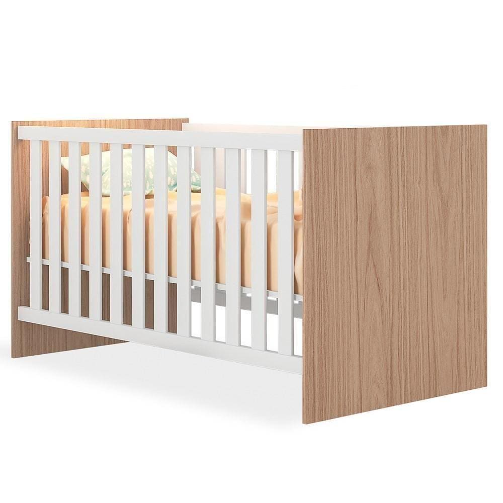 Berço Mini Cama Doce Sonho Carvalho/branco - Qmovi