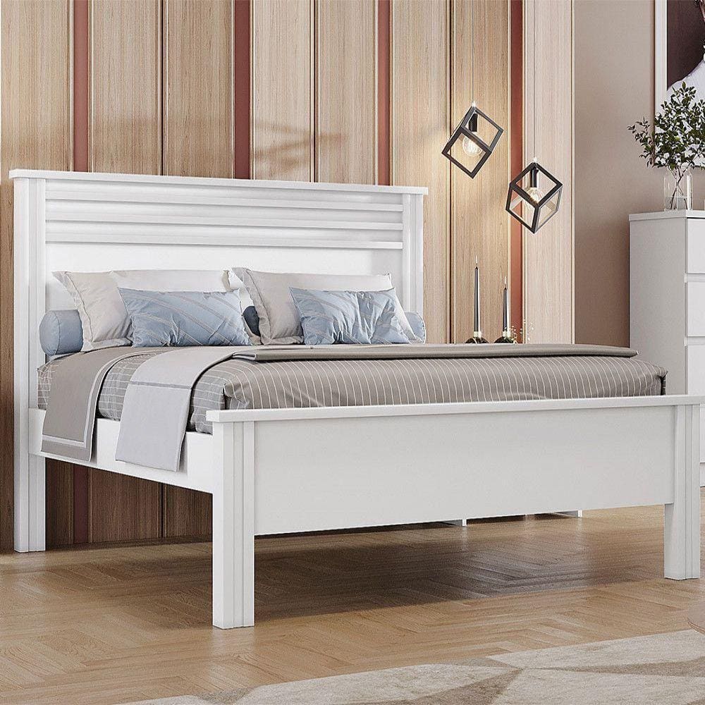 Cama Casal Rivera Fabricada Em Mdf E Mdp Novo Horizonte Branco