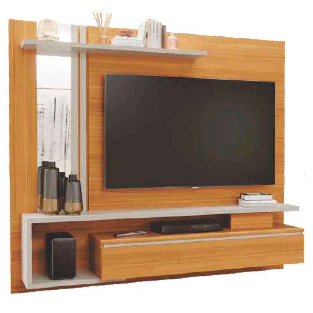Painel para TV até 60 Polegadas 1 Porta 100% MDF Treviso Permóbili Nature/Off White ii