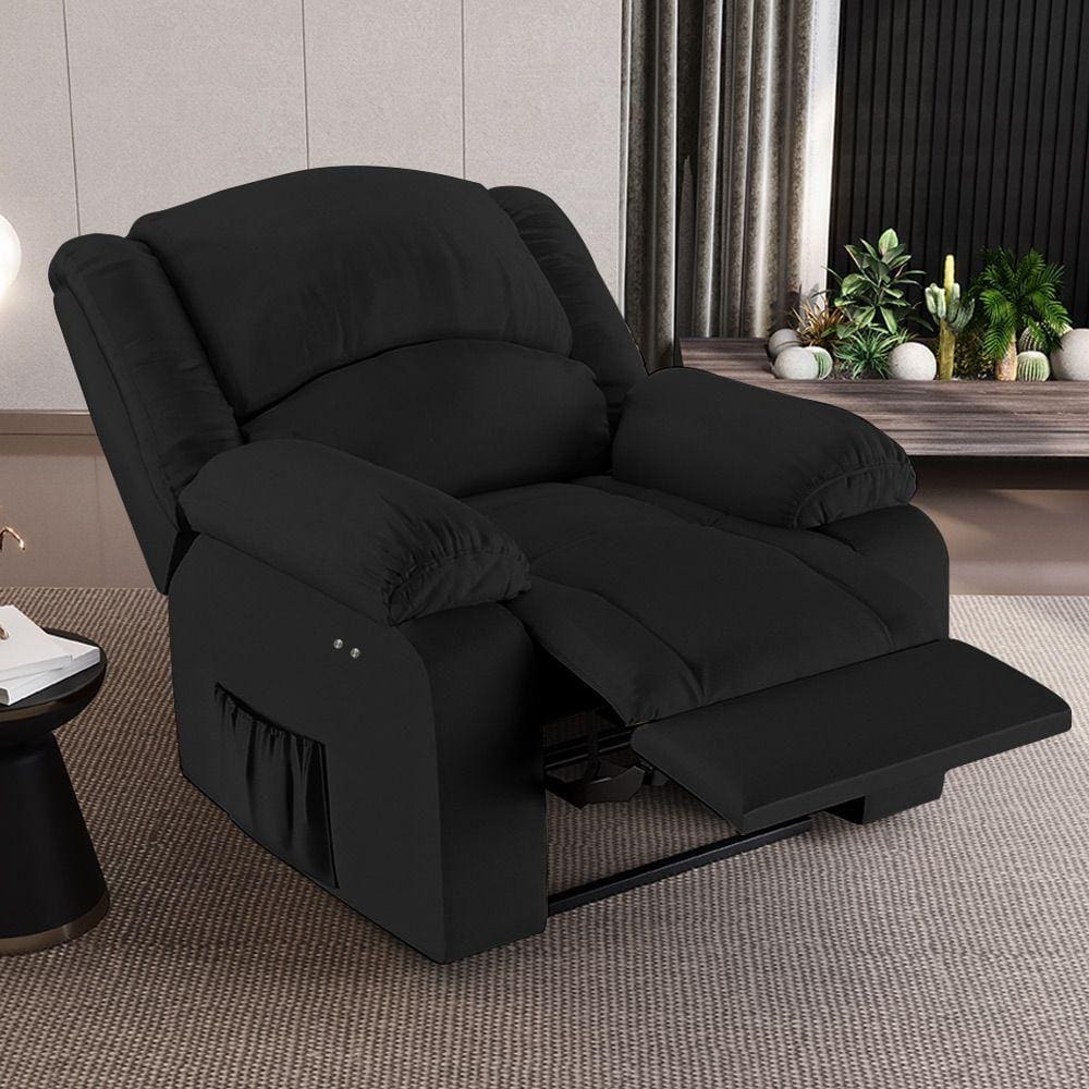 Poltrona Do Papai Reclinável Sala De Cinema Madrid Power Touch Pu Preto G23