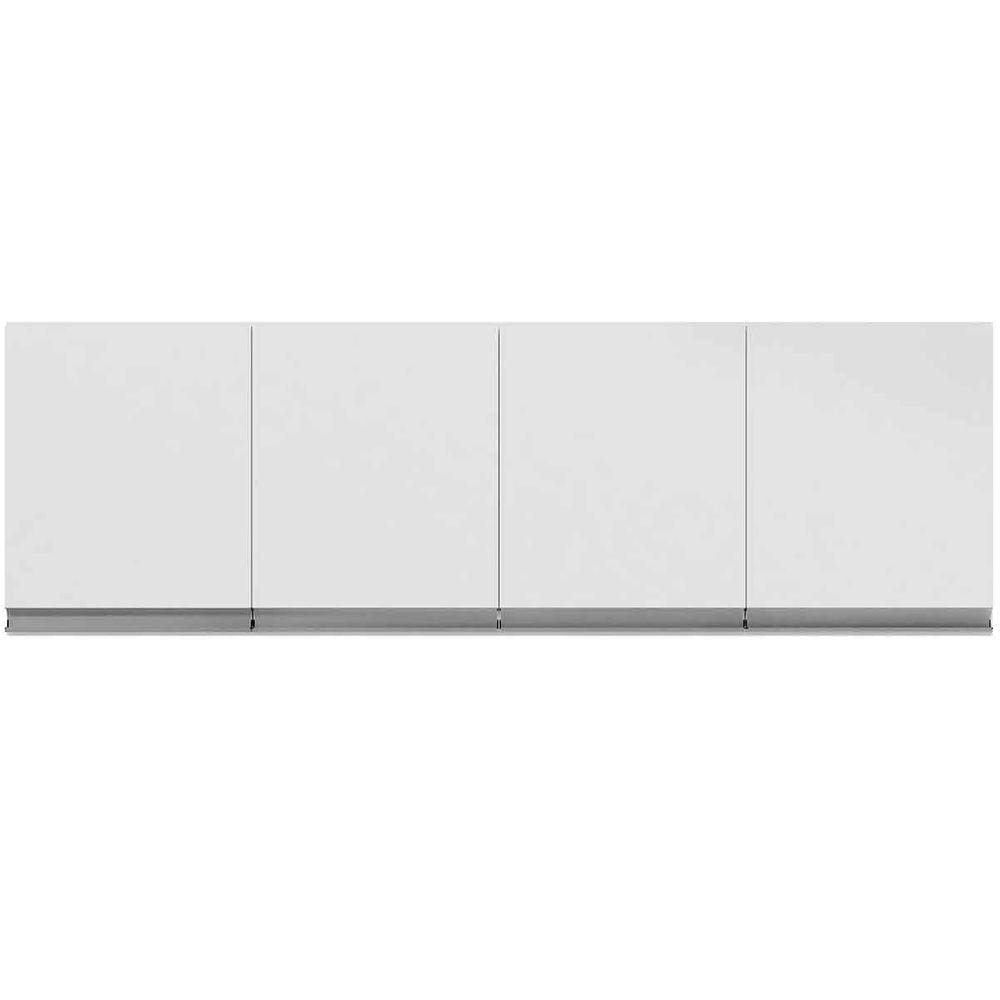 Armário Aéreo Para Cozinha Adriana 4 Portas 150 cm Branco