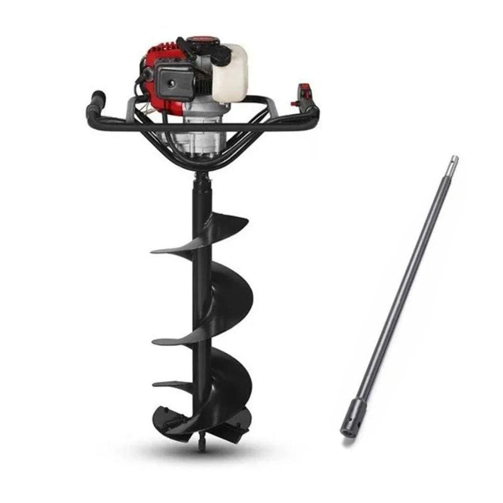 Perfurador de Solo Gasolina Branco BPS52 Broca 15cm e Alongador