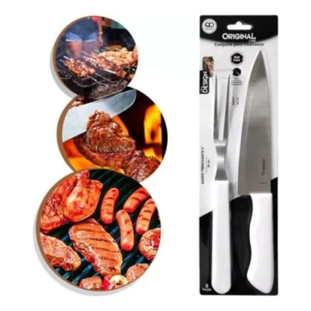 Conjunto Churrasco Kit Churrasco Faca E Garfo