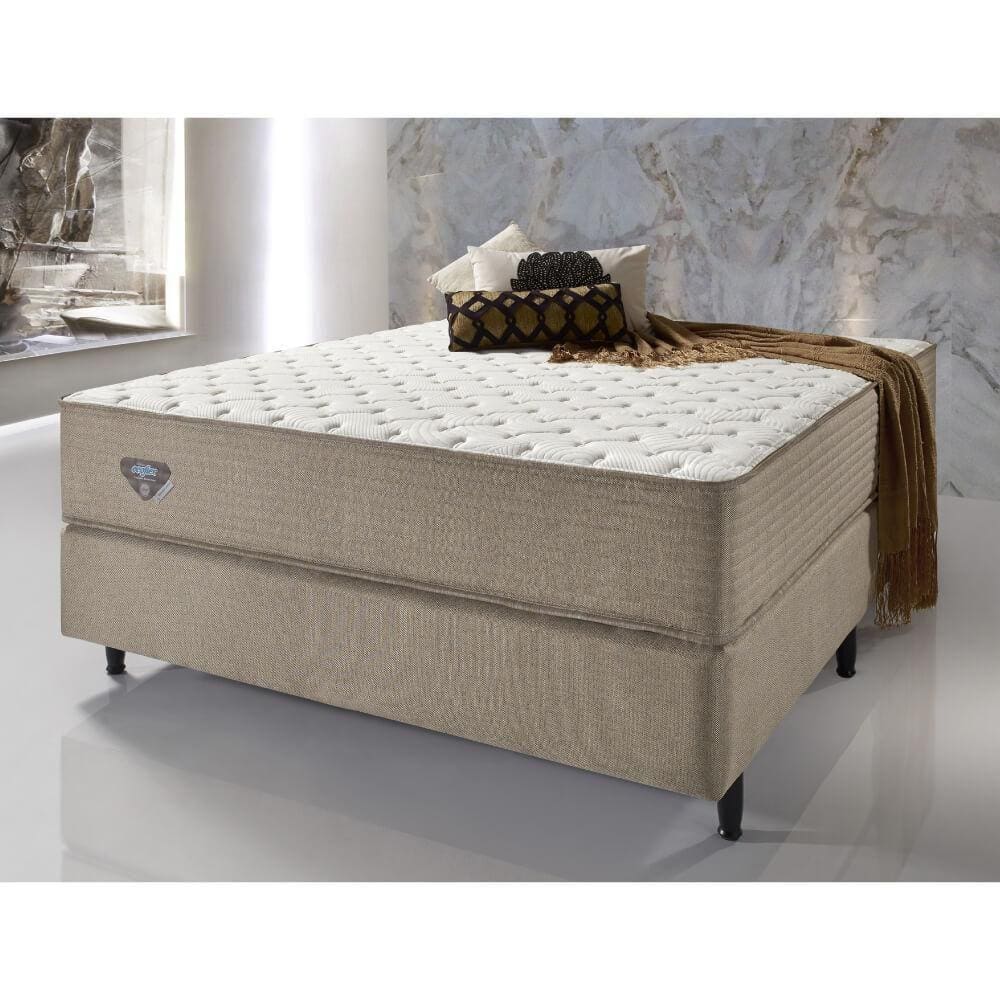 Cama Box Casal Relax Duo Confort II Molas Ensacadas 138x188x70 - Bege