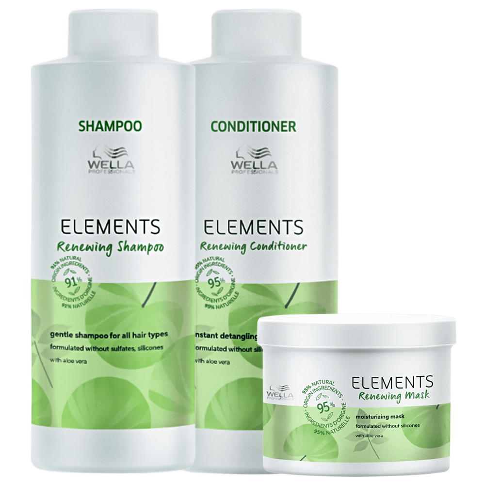 Kit Wella Professionals Elements Renewing Essencials Super Trio Salon (3 Produtos)